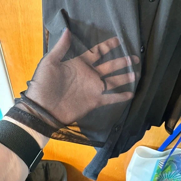 Black Sleeveless Mixed Media Top - Picture 3 of 8